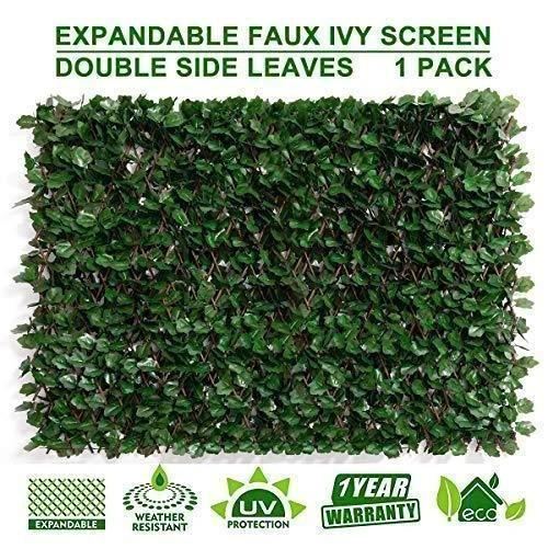 Expandable Faux Grass Fence