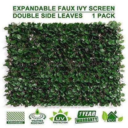 Expandable Faux Grass Fence