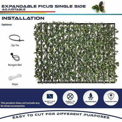 Expandable Faux Grass Fence