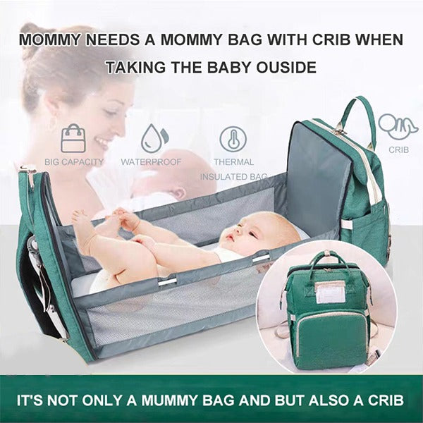 [⌛Sale] Mom Bag With Crib<br>Calming & Anxiety Reliever<br/>65$ OFF + Free Bonus Worth 297$