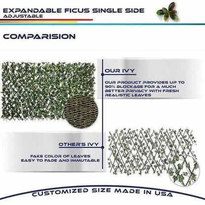 Expandable Faux Grass Fence