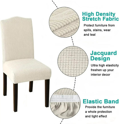 4pc SET EverClean™ Modern Waterproof Stretch Dining Chair Covers