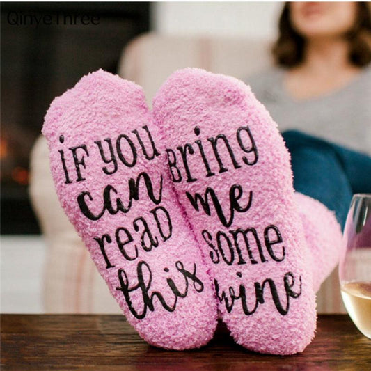 Fluffy Wine Socks