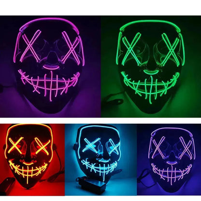 Ultimate Glow-in-the-Dark Party Mask Ideal for Festivals, Carnivals, Halloween & More!