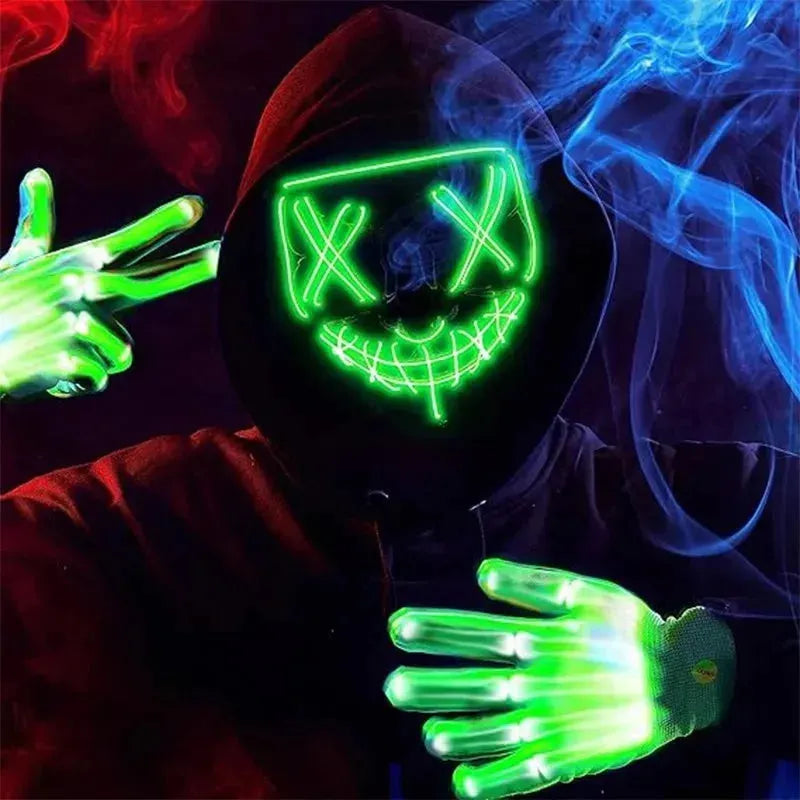 Ultimate Glow-in-the-Dark Party Mask Ideal for Festivals, Carnivals, Halloween & More!