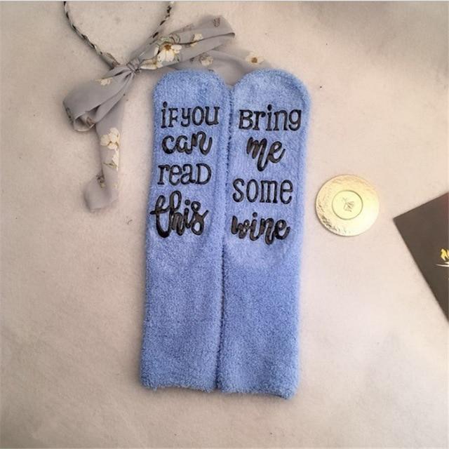 Fluffy Wine Socks